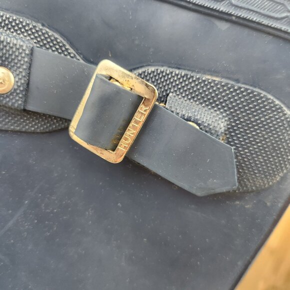 Womens Hunter Boot Original size 6 Tall Navy‎ Blue Mid Calf Rain Boots - Picture 12 of 14